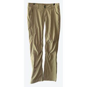Prana Halle Women's Size 10 Tall Inseam Light Khaki Brown Roll Leg Pants 32" x 3